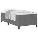 Box spring seng Lys Grå og Hvid 90 x 190 cm Velourstof