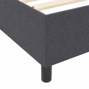 Box spring seng Mørkegrå og Hvid 90 x 190 cm Velourstof