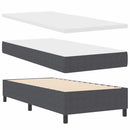 Box spring seng Mørkegrå og Hvid 90 x 190 cm Velourstof
