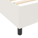 Box spring seng Creme og hvid 90 x 190 cm Velourstof