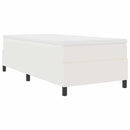 Box spring seng Creme og hvid 90 x 190 cm Velourstof