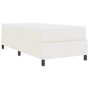 Box spring seng Creme og hvid 90 x 190 cm Velourstof