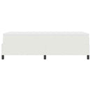 Box spring seng Creme og hvid 90 x 190 cm Velourstof