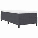 Box spring seng Mørkegrå og Hvid 90 x 200 cm Velourstof