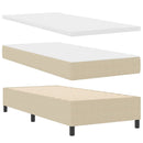 Box spring seng Lys Grå og Hvid 100 x 200 cm Velourstof