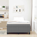 Box spring seng Lys Grå og Hvid 120 x 190 cm Velourstof