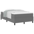 Box spring seng Lys Grå og Hvid 120 x 190 cm Velourstof