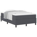 Box spring seng Mørkegrå og Hvid 120 x 190 cm Velourstof