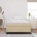 Box spring seng Lys Grå og Hvid 120 x 190 cm Velourstof