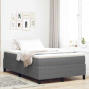 Box spring seng Lys Grå og Hvid 120 x 200 cm Velourstof