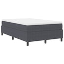 Box spring seng Mørkegrå og Hvid 120 x 200 cm Velourstof