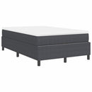 Box spring seng Mørkegrå og Hvid 120 x 200 cm Velourstof