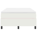 Box spring seng Creme og hvid 120 x 200 cm Velourstof