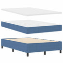 Box spring seng Blå og Hvid 120 x 200 cm Velourstof