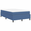 Box spring seng Blå og Hvid 120 x 200 cm Velourstof