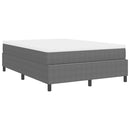 Box spring seng Lys Grå og Hvid 140 x 200 cm Velourstof
