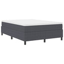 Box spring seng Mørkegrå og Hvid 140 x 200 cm Velourstof