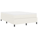 Box spring seng Creme og hvid 140 x 200 cm Velourstof