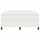 Box spring seng Creme og hvid 140 x 200 cm Velourstof