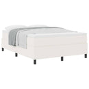 Box spring seng Creme og hvid 140 x 200 cm Velourstof