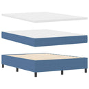Box spring seng Blå og Hvid 140 x 200 cm Velourstof