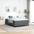 Box spring seng Lys Grå og Hvid 160 x 200 cm Velourstof