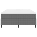Box spring seng Lys Grå og Hvid 160 x 200 cm Velourstof