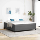 Box spring seng Lys Grå og Hvid 180 x 200 cm Velourstof