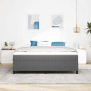 Box spring seng Lys Grå og Hvid 180 x 200 cm Velourstof