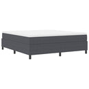 Box spring seng Mørkegrå og Hvid 180 x 200 cm Velourstof