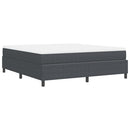 Box spring seng Mørkegrå og Hvid 180 x 200 cm Velourstof