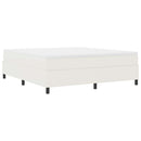 Box spring seng Creme og hvid 180 x 200 cm Velourstof