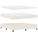Box spring seng Creme og hvid 180 x 200 cm Velourstof