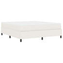 Box spring seng Creme og hvid 180 x 200 cm Velourstof