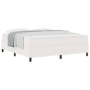 Box spring seng Creme og hvid 180 x 200 cm Velourstof