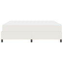 Box spring seng Creme og hvid 180 x 200 cm Velourstof