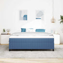 Box spring seng Blå og Hvid 180 x 200 cm Velourstof