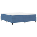 Box spring seng Blå og Hvid 180 x 200 cm Velourstof