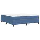 Box spring seng Blå og Hvid 180 x 200 cm Velourstof