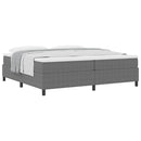 Box spring seng Lys Grå og Hvid 200 x 200 cm Velourstof