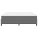 Box spring seng Lys Grå og Hvid 200 x 200 cm Velourstof