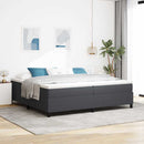 Box spring seng Mørkegrå og Hvid 200 x 200 cm Velourstof