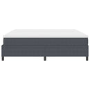 Box spring seng Mørkegrå og Hvid 200 x 200 cm Velourstof