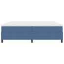 Box spring seng Blå og Hvid 200 x 200 cm Velourstof