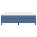 Box spring seng Blå og Hvid 200 x 200 cm Velourstof