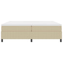 Box spring seng Lys Grå og Hvid 200 x 200 cm Velourstof
