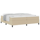 Box spring seng Lys Grå og Hvid 200 x 200 cm Velourstof