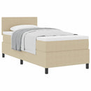 Box spring seng Lys Grå og Hvid 80 x 200 cm Velourstof