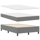 Box spring seng Lys Grå og Hvid 120 x 190 cm Velourstof