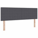 Box spring seng Mørkegrå og Hvid 140 x 190 cm Velourstof